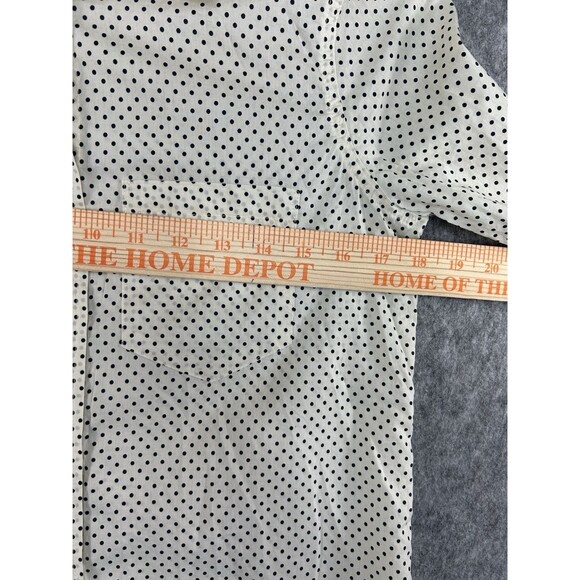 J Crew Top Women's 00 Button Up Boy Shirt Polka Dot Long Sleeve Blouse - Picture 6 of 10